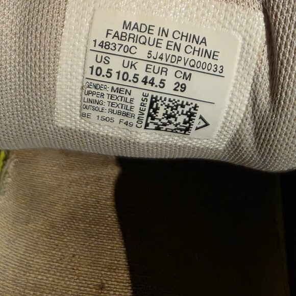 Converse Fragment Design x CTS Ox Cons Low Vintage Canvas Parchment SIZE 10.5 - Picture 10 of 10